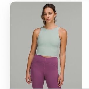 lululemon athletica Mint Green Cropped Tank Top